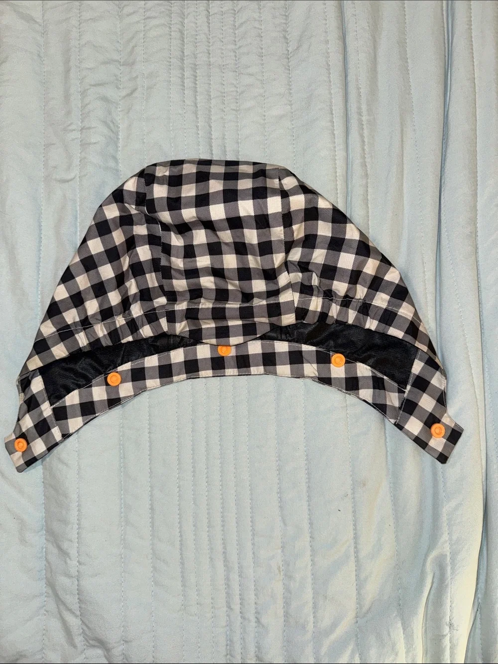Lightweight Checked Windbreaker Raincoat with Detachable Hood